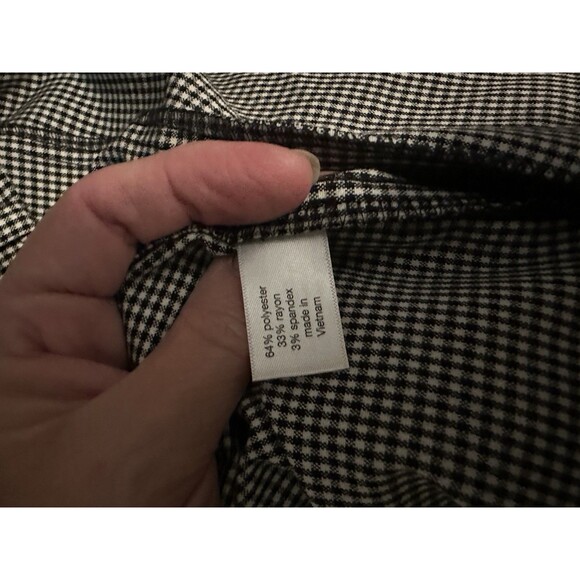 Lane Bryant The Perfect Drape Wide Leg Capri Size 22 Black and White Checkered - Picture 5 of 7